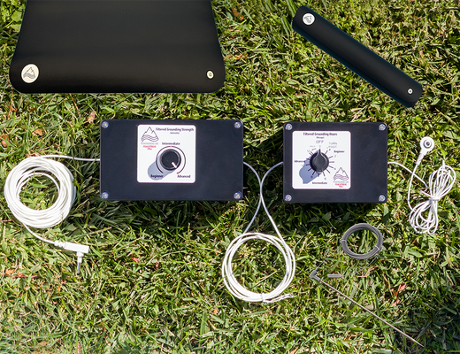 PEAK Extreme Duo — two complete grounding bundles with mats, filters and copper rods